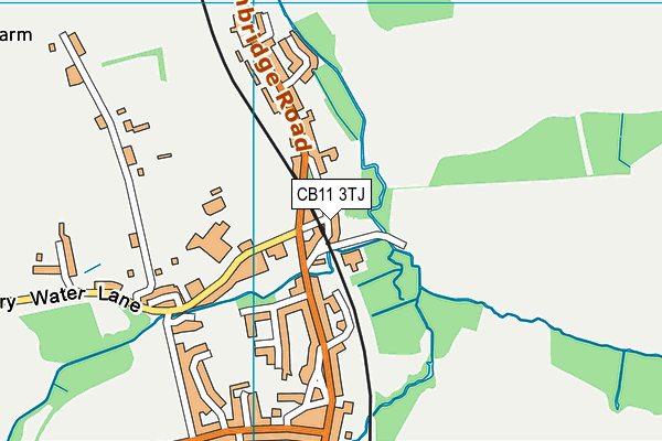 CB11 3TJ map - OS VectorMap District (Ordnance Survey)