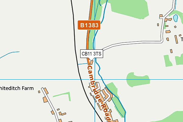 CB11 3TS map - OS VectorMap District (Ordnance Survey)