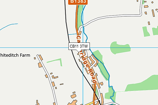 CB11 3TW map - OS VectorMap District (Ordnance Survey)