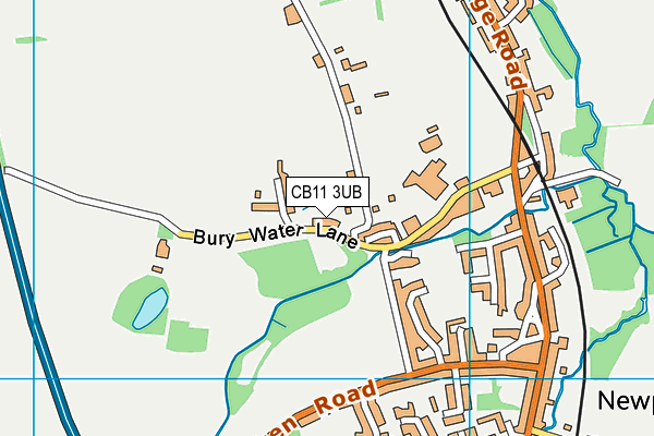 CB11 3UB map - OS VectorMap District (Ordnance Survey)