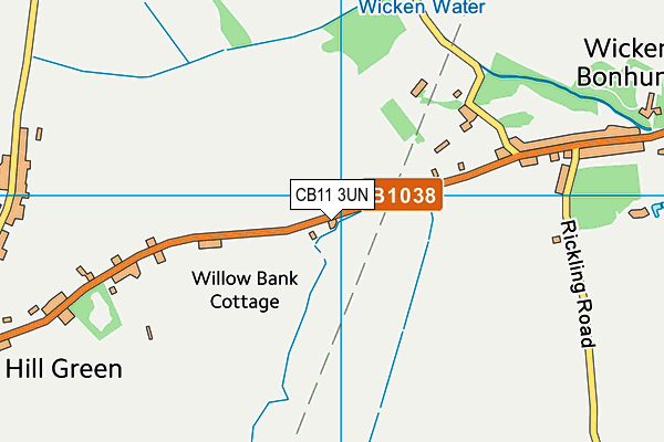 CB11 3UN map - OS VectorMap District (Ordnance Survey)