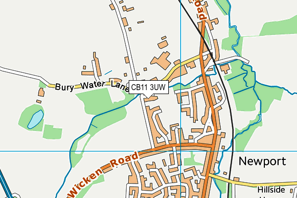CB11 3UW map - OS VectorMap District (Ordnance Survey)