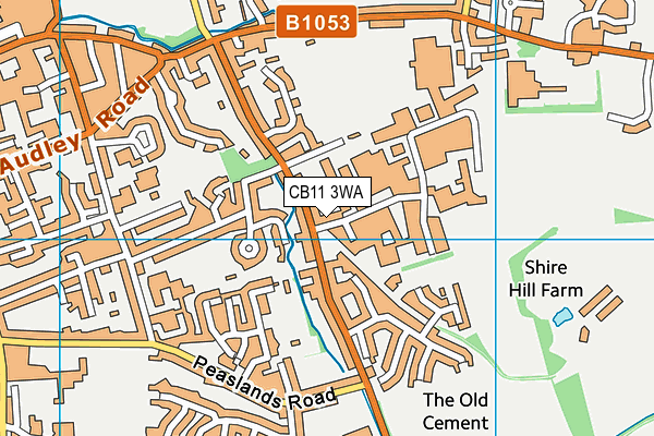 CB11 3WA map - OS VectorMap District (Ordnance Survey)