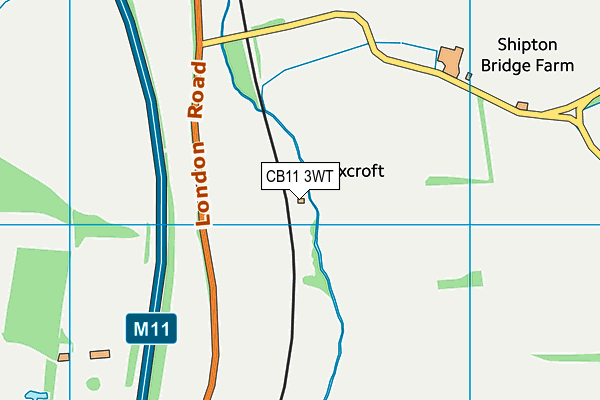 CB11 3WT map - OS VectorMap District (Ordnance Survey)