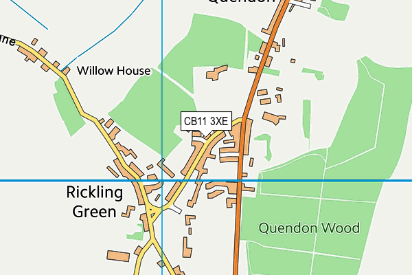 CB11 3XE map - OS VectorMap District (Ordnance Survey)