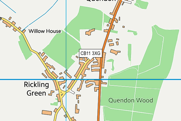 CB11 3XG map - OS VectorMap District (Ordnance Survey)
