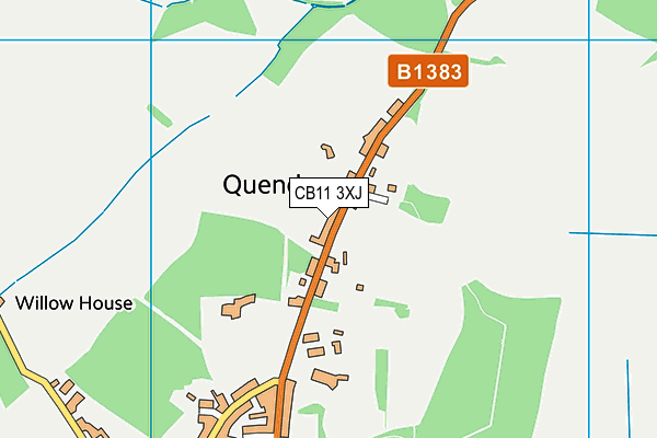 CB11 3XJ map - OS VectorMap District (Ordnance Survey)