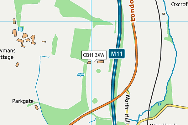 CB11 3XW map - OS VectorMap District (Ordnance Survey)