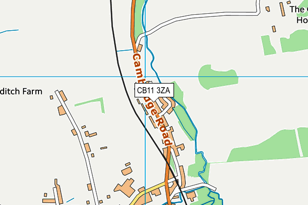 CB11 3ZA map - OS VectorMap District (Ordnance Survey)