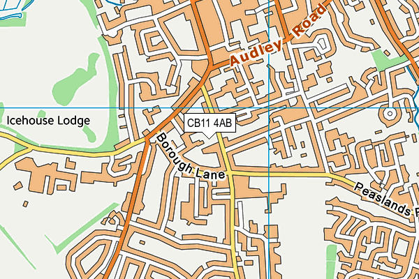 CB11 4AB map - OS VectorMap District (Ordnance Survey)