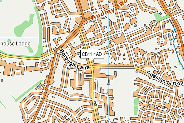 CB11 4AD map - OS VectorMap District (Ordnance Survey)