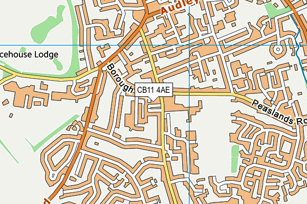 CB11 4AE map - OS VectorMap District (Ordnance Survey)