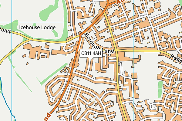 CB11 4AH map - OS VectorMap District (Ordnance Survey)