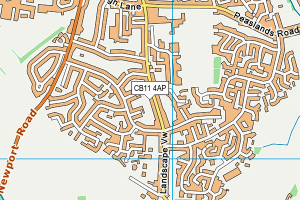 CB11 4AP map - OS VectorMap District (Ordnance Survey)