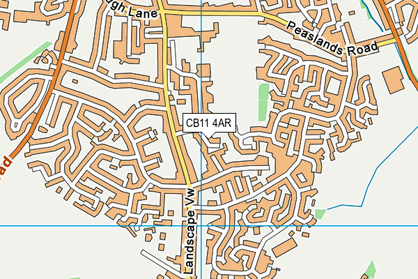 CB11 4AR map - OS VectorMap District (Ordnance Survey)