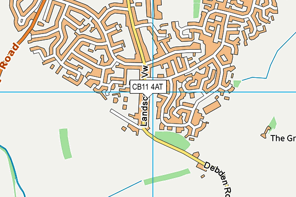 CB11 4AT map - OS VectorMap District (Ordnance Survey)