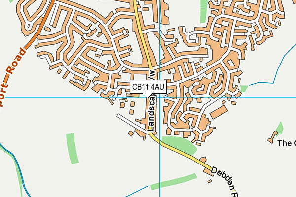 CB11 4AU map - OS VectorMap District (Ordnance Survey)