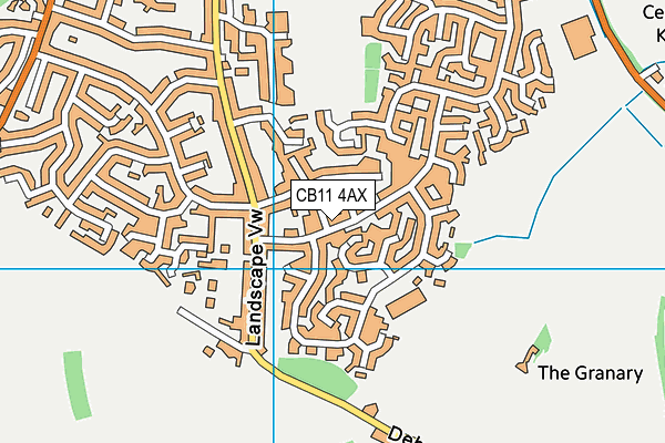 CB11 4AX map - OS VectorMap District (Ordnance Survey)