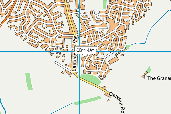 CB11 4AY map - OS VectorMap District (Ordnance Survey)