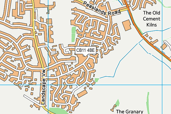 CB11 4BE map - OS VectorMap District (Ordnance Survey)