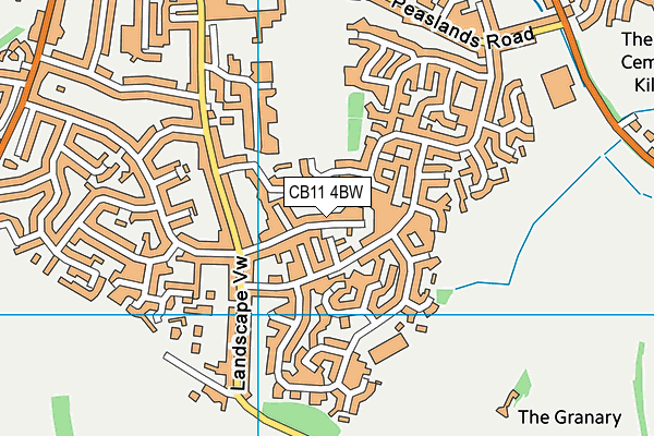 CB11 4BW map - OS VectorMap District (Ordnance Survey)