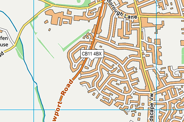 CB11 4BX map - OS VectorMap District (Ordnance Survey)