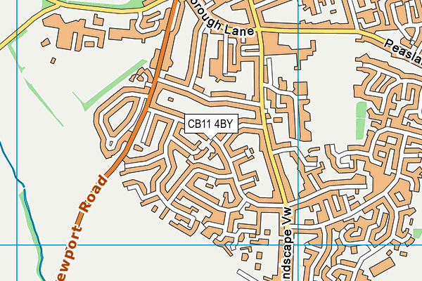 CB11 4BY map - OS VectorMap District (Ordnance Survey)