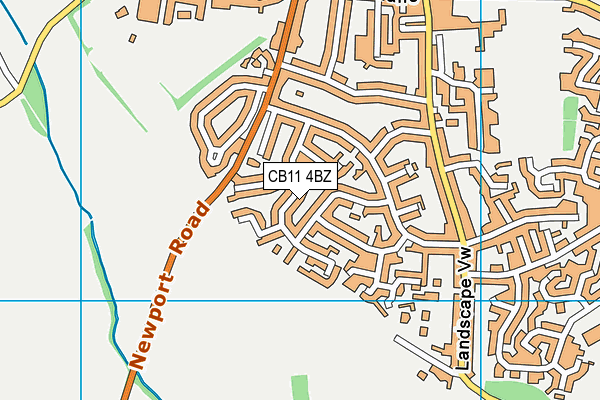 CB11 4BZ map - OS VectorMap District (Ordnance Survey)