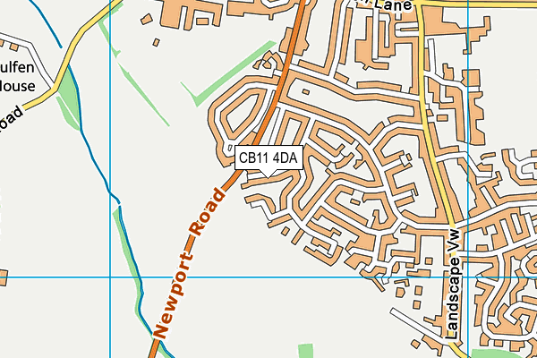 CB11 4DA map - OS VectorMap District (Ordnance Survey)