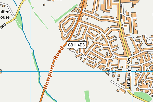 CB11 4DB map - OS VectorMap District (Ordnance Survey)