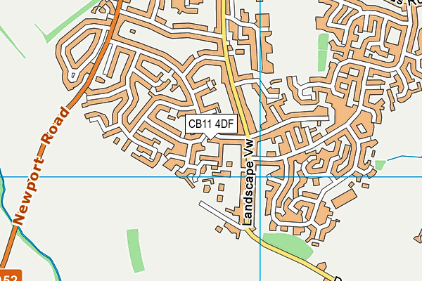 CB11 4DF map - OS VectorMap District (Ordnance Survey)