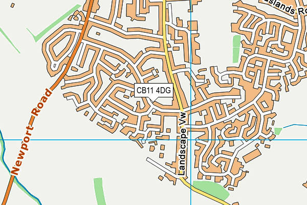 CB11 4DG map - OS VectorMap District (Ordnance Survey)