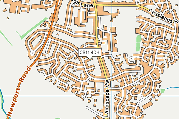 CB11 4DH map - OS VectorMap District (Ordnance Survey)