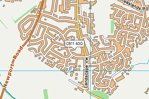 CB11 4DQ map - OS VectorMap District (Ordnance Survey)