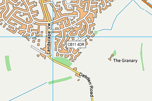 CB11 4DR map - OS VectorMap District (Ordnance Survey)