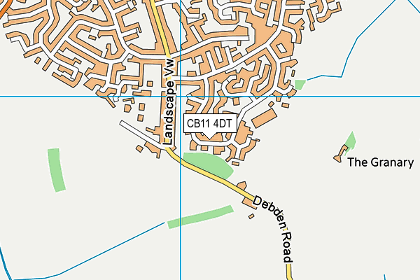 CB11 4DT map - OS VectorMap District (Ordnance Survey)