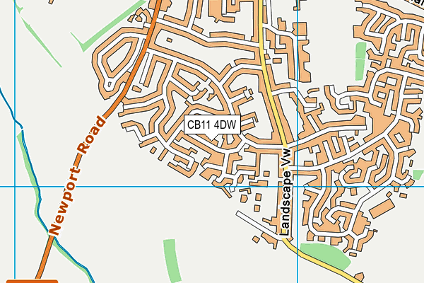CB11 4DW map - OS VectorMap District (Ordnance Survey)