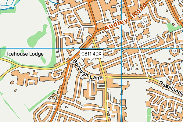 CB11 4DX map - OS VectorMap District (Ordnance Survey)