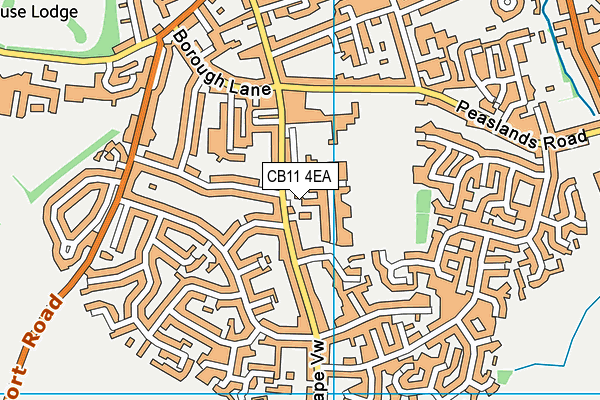 CB11 4EA map - OS VectorMap District (Ordnance Survey)