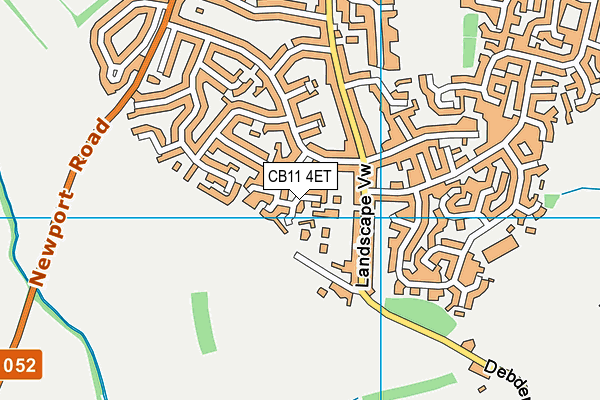 CB11 4ET map - OS VectorMap District (Ordnance Survey)