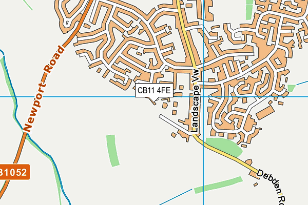 CB11 4FE map - OS VectorMap District (Ordnance Survey)