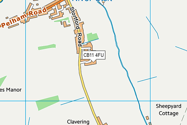 CB11 4FU map - OS VectorMap District (Ordnance Survey)