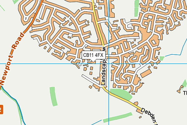 CB11 4FX map - OS VectorMap District (Ordnance Survey)