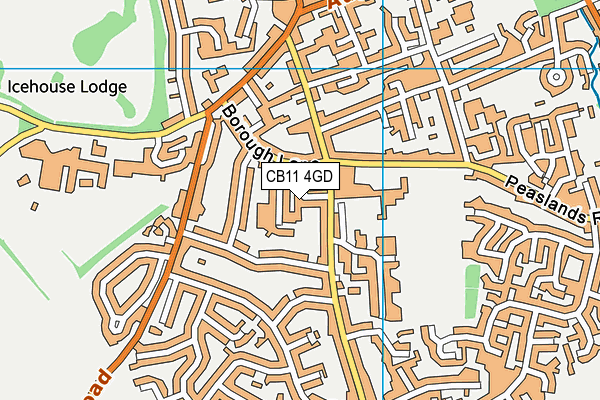 CB11 4GD map - OS VectorMap District (Ordnance Survey)