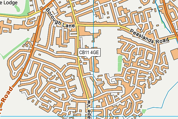 CB11 4GE map - OS VectorMap District (Ordnance Survey)