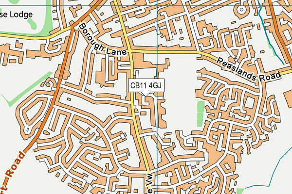 CB11 4GJ map - OS VectorMap District (Ordnance Survey)