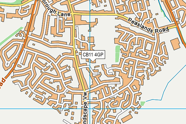 CB11 4GP map - OS VectorMap District (Ordnance Survey)