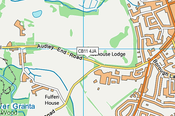 CB11 4JA map - OS VectorMap District (Ordnance Survey)