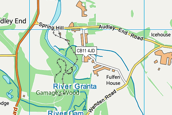 CB11 4JD map - OS VectorMap District (Ordnance Survey)