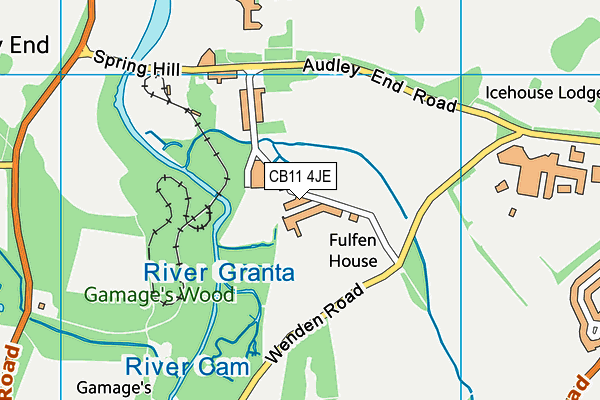 CB11 4JE map - OS VectorMap District (Ordnance Survey)